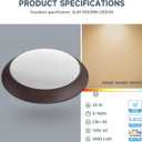 ECOELER 8 inch Oil Rubbed Bronze Flush Mount Ceiling Light Fixture, Round Aluminum Trim, 30W 3000K Warm White 2000Lm, Dimmable Ultra-Thin LED Disc Light, ETL&FCC Listed