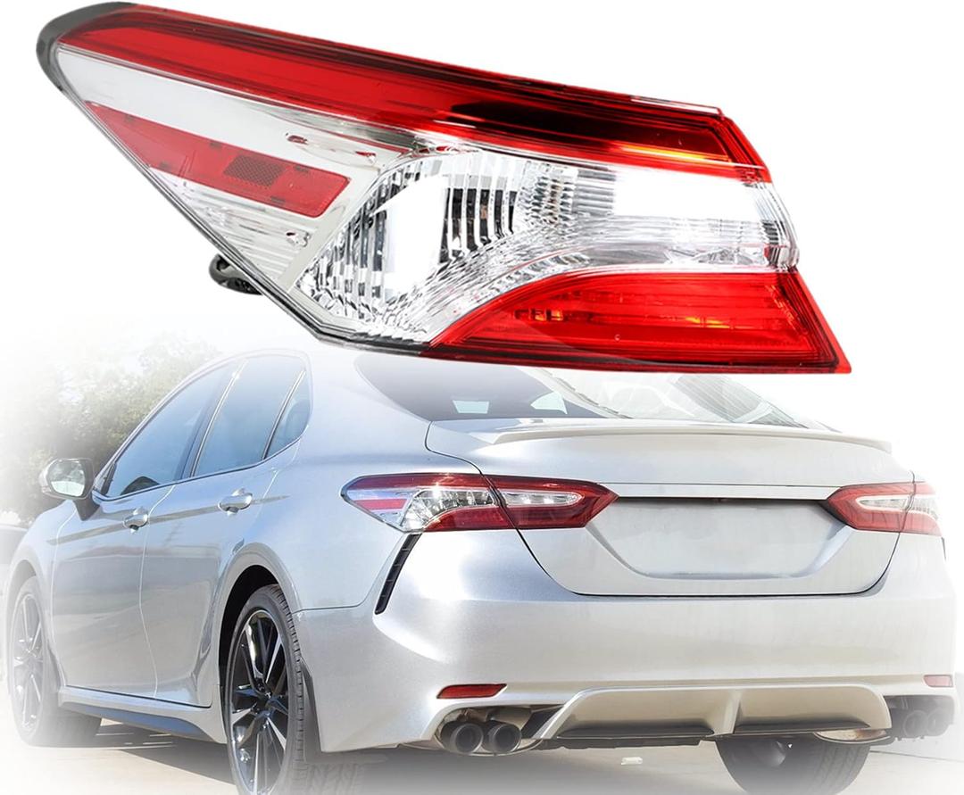 munirater 1-Pack Rear Left Tail Light Assembly Replacement for Camry 2018 2019 2020 Driver Side Brake Lamp