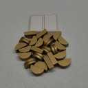 24 Pcs Wooden Table Number Stands Wedding Table Name Holder Semicircular Design Place Card Holders with 24 Pcs Tented Cards for Retail Shop Wedding Party Events Decoration(Gold)