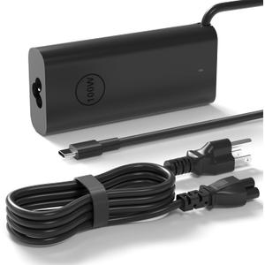 Replacement for 100W Dell Laptop Charger, USB C Type C Gan for Dell Precision 3580 3580 3580 3581 5680, Latitude 7640 7640 7340 5440 5540 9440 5340 Inspiron 14 16 5000 7000 100w USB-c ac Adapter