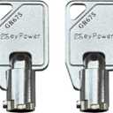 KeyPower Keys (2) GR675 Tubular Key for Greenwald Commercial Washer Door/Service Panel/Coin Washing Machine, Compatible with Maytag Whirlpool HPC Speed Queen ESD Lock