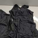 Two Piece Swimdress for Maternity Vintage V Neck Bathing Halter Swimdress Black M