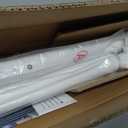 Tension Curtain Rod No Drilling 51-168In(14Ft), Extra Long Curtain Rod for Windows Outdoor Patio, Adjustable Heavy Duty Tension Rod Shower Curtain Rod for Bathroom Renter Friendly, Never Rust, White
