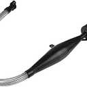 Flexible 2 Stroke Exhaust Muffler Silencer for 2 Stroke 49cc 60cc 66cc 80cc 100cc Motorized Bike Bicycle Engine Gas Motor Parts Black