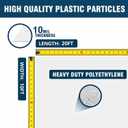 10Mil Vapor Barrier for Crawl Space, GENNIZZ 10FT x 20FT 10Mil Reinforced Plastic Sheeting, Heavy Duty Drop Cloth Moisture Barrier Underlayment (Black & White Panda Film)
