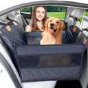 Paw Jamboree Dog car seat Cover for Back seat Hard Bottom Half Dog car seat Cover Passenger Friendly Back seat Extender for Dogs