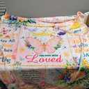 Happy Birthday Gifts for Women, Super Soft Funny Pink Butterfly Flower Bday Decorations Blanket 50"x40" for Kids Adults, Birthday Gifts for Girls, Warm Plush Fleece Flannel Blanket for Couch Bedding