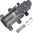 12V DC Water Transfer Diaphragm Pump Self Priming Sprayer Pump with Pressure Switch 4L/Min 1.05GPM 108PSI Adjustable for for RV Camping Shower Garden Weed ATV Marine Boat