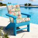 LVTXIII 2 Pack Outdoor High Back Cushions, 22" W x 20" D Tufted Seat and Back Chair Cushion with Ties, Fluffy Patio Replacement Rocking Chair Cushion for Outdoor Furniture Use, Pretty Paisley, 44"x22"x4"