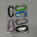 CampTek Carabiner Caribeaner Clip,3" Large Aluminum D Ring Shape Carabeaner with Keyring Keychain Hook