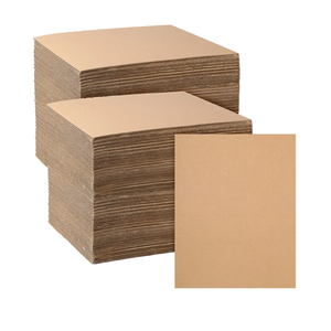 50 Pack Corrugated Cardboard Sheets Flat Hard Cardboard Inserts Back to School Classroom Supplies Flat Squares Separators for Shipping, Mailing, Packing, Art Projects, DIY Crafts(14 x 11 Inch,Brown)