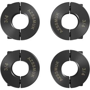AZSSMUK 3/4" Shaft Collar Double Split Clamp-on Carbon Steel with Set Screw 4-packed