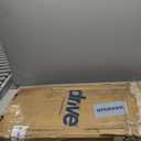 Drive Medical Overbed Table with Wheels - Secure Height Adjustment for Comfort - Non Tilt Surface - Smooth Rolling Design - Home & Hospital Use - Woodgrain Laminate Top - Silver Vein