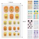 4 x Colorful Kid Nail Stickers Kid Fingertip Art Sticker Cute Kids Girls Self Adhesive Nail Strips for Nail Art Decoration Manicure Supplies Accessories Nail Decals for Little Girls