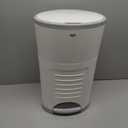 Diaper Dekor EKO MINI Diaper Pail, White, ONLY Eco-Friendly Diaper Pail Made with 70% Recycled Materials, Hands-Free: StepDropDone, Cost-Effective Refill System