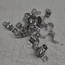 uxcell 20mm(0.8") Rigid Pipe Strap, 2 Holes 304 Stainless Steel Tension Tube Clip Clamp 20pcs