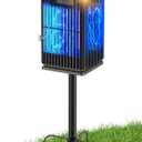 Solar Bug Zapper Outdoor, Waterproof Mosquito Zapper Type-C & Solar Powered, Auto On/Off, Cordless 4200V Electric Fly Zapper, 5000mAh Rechargeable Mosquito Trap Killer for Patio Backyard Camping