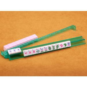 18.5-Inch Mahjong Racks with Pushers Green 4 PCS Made of Polycarbonate Plastic PC