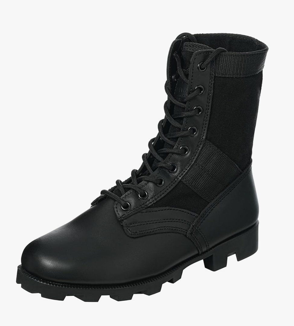Men's Military Jungle Combat Boots 8 Inch Lightweight Motorcycle Tactical Boot Police Army Botas Size 12