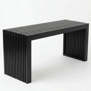 Bamboo Natural 36 inch Wooden Bench, Small Wood Benches for Entryway, Living & Dining Room, Kitchen, Bedroom, Bathroom, Hallway, Front Door, For Indoor & Outdoor Patio Use, Mid Century Modern Decor (Waterfall Black)