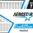 Aerostar 16x25x5 MERV 11-2 Count - Pleated HVAC, Furnace & Air Conditioner Filters - Removes Dust, Cold & Flu Germs, Lint, Mold, Pet Dander, Allergy-Causing Pollen, Smog & Smoke