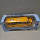 Yellow School Bus Toys for Toddlers With 4 Different Flashing Lights & Sound, Back And Side Doors Open Friction-Powered Wheels Light Up Toy Buses Birthday Gift 3 4 Year Old And Up Girl Boy Toys