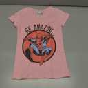 Marvel Girls Marvel Classic Be Amazing Girls Short Sleeve Tee Shirt (Medium, Light Pink)