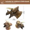Yolococa Dinosaur Hand Puppets Realistic Latex Soft Animal Head Toys Set, Hand Puppet Toys Gift for Kids, Party Show Imaginative Play (Tyrannosaurus & Triceratops & Dilophosaurus)