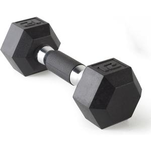 CAP Barbell Coated Dumbbell Weights with Padded Grip, Single, 12 LBS