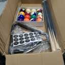 Outus 71 Pcs Premium Pool & Billiard Table Accessories Set Pool Balls, Cue Sticks with Tips, Triangle Rack, Chalks, Brush Spot Stickers for Home Family & Beginner Practice