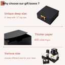 Mcfleet Black Gift Boxes with Lids 12x12x5 Inches 10 Pack Groomsmen Proposal Boxes Cardboard Gift Box for Presents, Craft Boxes for Christmas, Wedding, Graduation, Holiday, Birthday Gift Packaging