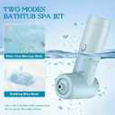 Bath Jet Spa, Impact Force 65 kPa Rechargeable Bath Jet for Tub, Bubble and Jet Two Mode, Cordless Portable Bathtub Accessories with Adjustable Speed, Bathtub Jets for Home Spa, Relaxing (Blue)