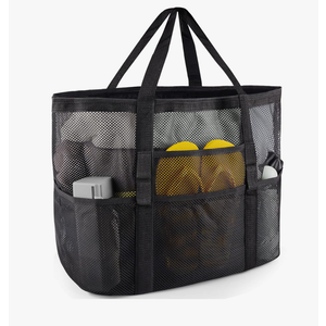 Mesh Beach Bag - Large Tote Bag for Family, Toys & Vacation Essentials