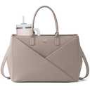 LOVEVOOK Laptop Tote Bag for Women with Large Cup Holder, 15.6 Inch PU Leather Work Bag Teacher Tote Bag, Waterproof Computer Bags Business Office Briefcase Handbag