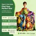 Dinosaur Blanket for Boys Girls 3D Dinosaur Throw Dino Blanket for Toddler Boys Kids Cute Smiling Dinosaurs HD Digital Print Flannel Ultra Soft Lightweight All Season (51 * 40in)