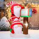 COMIN 6 FT Christmas Inflatables Gnomes Outdoor Decorations Inflatable Blow ups with Built-in LEDs for Yard Party Lawn Decor