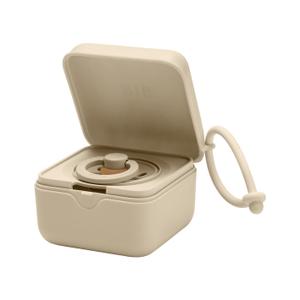 BIBS Pacifier Box with Loop for Storing & Carrying Soothers | 100% BPA Free Material | Designed & Made in Denmark | Vanilla