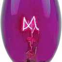 Novelty Lights Incandescent Christmas Replacement Bulbs - Indoor/Outdoor Individual Bulbs for Christmas Tree, Display, & More - C9/E17 Intermediate Base, 7 Watt Lights (Purple, 25 Pack)