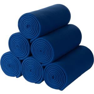 CAI TENG Fleece Throw Blanket Bulk 6 Pack Blankets Soft Lightweight Kids Cozy Polar Fleece Blanket 50 x 60 Solid Pet-Friendly Deco Bed Sofa Couch Fleece Fabric Travel Wedding Gift Outdoor Aqua Blue