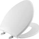 BEMIS 1000CPT Paramont Heavy Duty OVERSIZED Closed Front Toilet Seat with 1,000 lb Weight limit will Never Loosen & Reduce Call-backs, ROUND/ELONGATED, Plastic, White