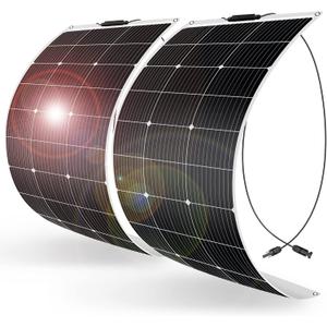 DOKIO 200W Flexible Solar Panel Set, Two 100W 18V ETFE Modules