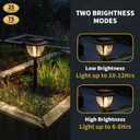 Solar Pathway Lights, Super Bright Solar Lights Outdoor Waterproof, Glass Solar Garden LED Lights, Landscape Lighting Decorative for Path, Yard, Patio, Walkway, Driveway,Slate Black(1 Pack)