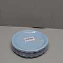 WNINK 48 Pcs Blue Paper Plates Gradient Blue Party Plates 7Disposable Scalloped Dessert Plates for Birthday Wedding Bridal Engagement Baby Shower Party Supplies Dessert Tableware