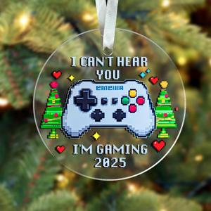 2 x Video Game Christmas Ornaments 2025, Gaming Ornament for Christmas Tree, Acrylic Hanging Decorations, Cute Handmade Holiday Decor Gifts for Gamers, Unique Home Accent, Gamer Gift Keepsake