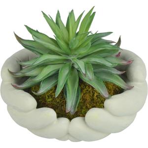 Small Artificial Plants, Mini Succulent Plants with Cute Plant Pot, Artificial Succulents in Pots for Office Desk Decor and Bedroom Kitchen Bathroom Plants Decor (B)