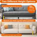 2 Rolls Under Couch Blocker, 5in x 132in Couch Blockers for Pets Toys and Kids Adjustable Elastic Nylon Strap to Prevent Items from Falling Under Beds, Sofas and Other Furniture