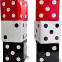 6Pcs Dice Favor Boxes 12 x 12 x 12 Inch Casino Theme Party Decorations Dice Boxes Bulk for centerpieces Casino Birthday Party Decorations Boxes Large Dice Box for Las Vegas Party 3 Color
