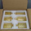 12 Pcs Clear Bud Vases Set, Small Vintage Glass Clear Bud Flower Vases Bulk Multiple Shape Cute Mini Glass Bottles Vases for Rustic Wedding Centerpieces Table Decorations and Home Decor (12, Gold)