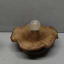 Upgrade Flower Pendant Light with Wood Grain Shade,9.5" Farmhouse Pendant Lamp Industrial Vintage E26 Light Ceiling Hanging Lamp for Closet Hallway Kitchen Dining Room