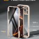 Miracase Magnetic for iPhone 16 Pro Case Full-Body Phone with Built-in Glass Screen Protector, [Compatible with MagSafe] Military Drop Proof 16 Pro Cover Bumper 6.3 inch, Desert